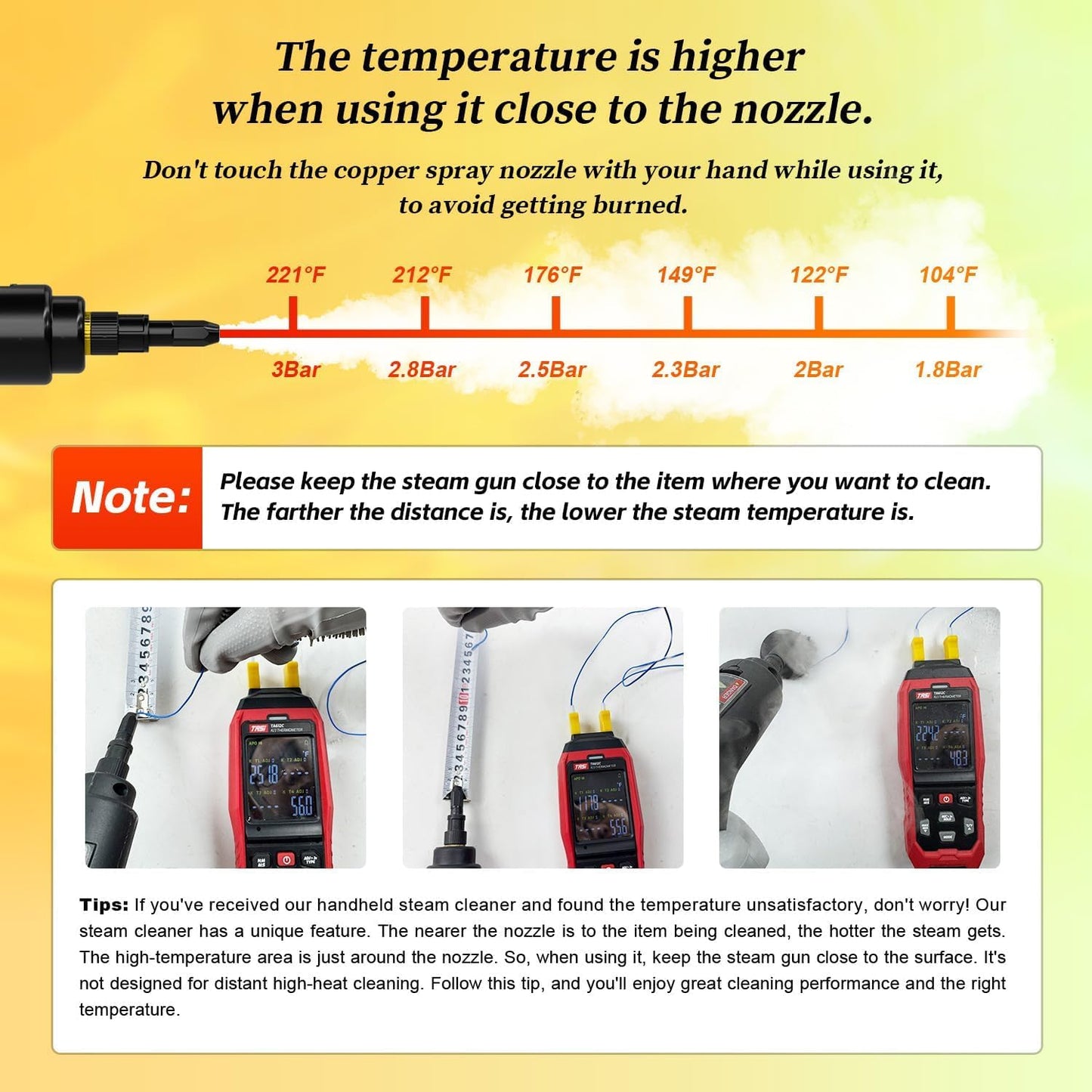 Steam Cleaner,15s Heat-Up,1.6L Tank,3-Level Adjustable Handle,2500W Steamer for Cleaning,Portable Steamer for Cleaning with 16PCS Accessories,Steam Cleaner for Home,Grout,Tile,Couch,Car,Dirt,Grease
