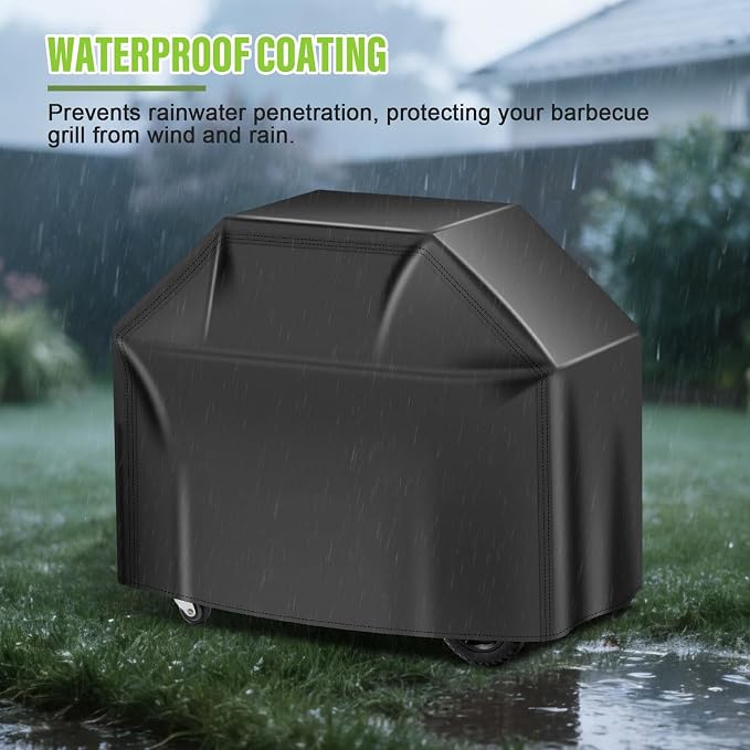 Grill Cover for Outdoor Grill 58 inch,Universal Grill Covers Heavy Duty Waterproof,Fade Resistant BBQ Grill Cover for Outside,Gas Grill Covers, Adjustable Drawstring,Oxford Fabric Material