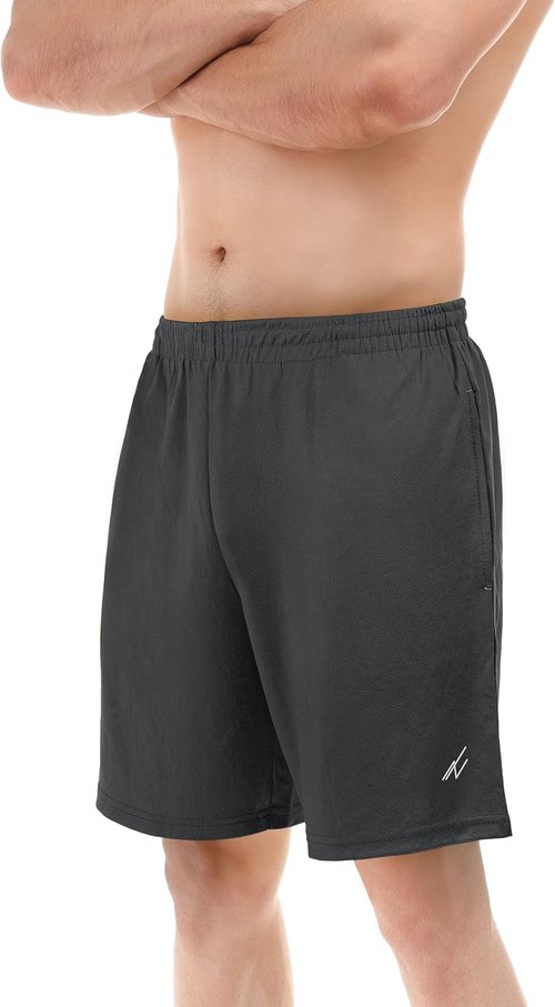 NY Threads Men's Athletic Shorts - Quick Dry Lightweight Running Gym Shorts with Pockets | Loose-Fit Design