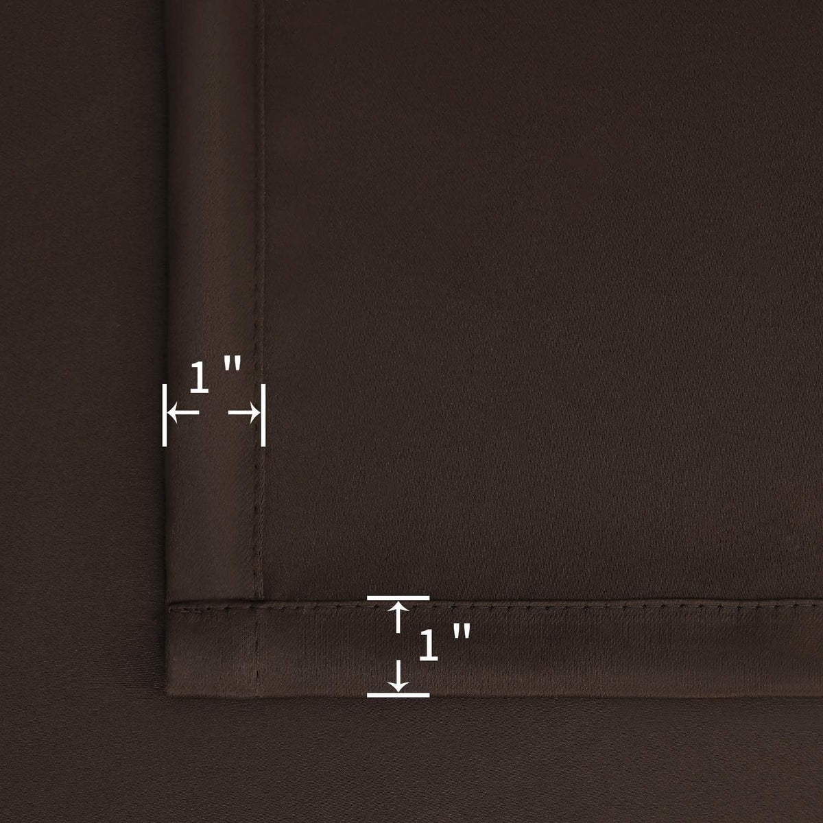 BGment Brown Blackout Curtains for Kitchen Cafe Window - Chocolate Half Window Drapes Thermal Insulated Blackout Blinds for Rv Bathroom Privacy, 34 x 30 Inch, 2 Panels