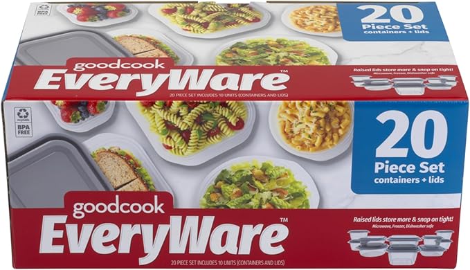 GoodCook EveryWare 20-Piece Boxed Container Set, BPA Free