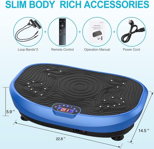 AXV Vibration Plate Exercise Machine - Whole Body Workout Fitness Platform for Weight Loss & Toning