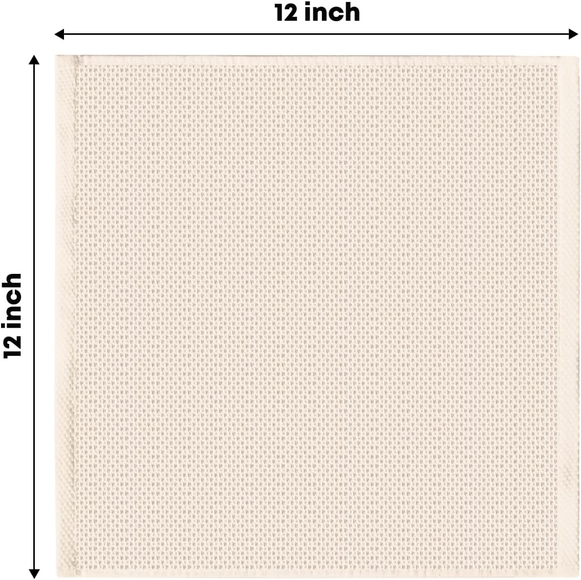 Artoid Mode 100% Cotton Beige Waffle Weave Kitchen Dish Cloths, 12x12 Inch Ultra Soft Absorbent Quick Drying Kitchen Dish Towels Set of 6