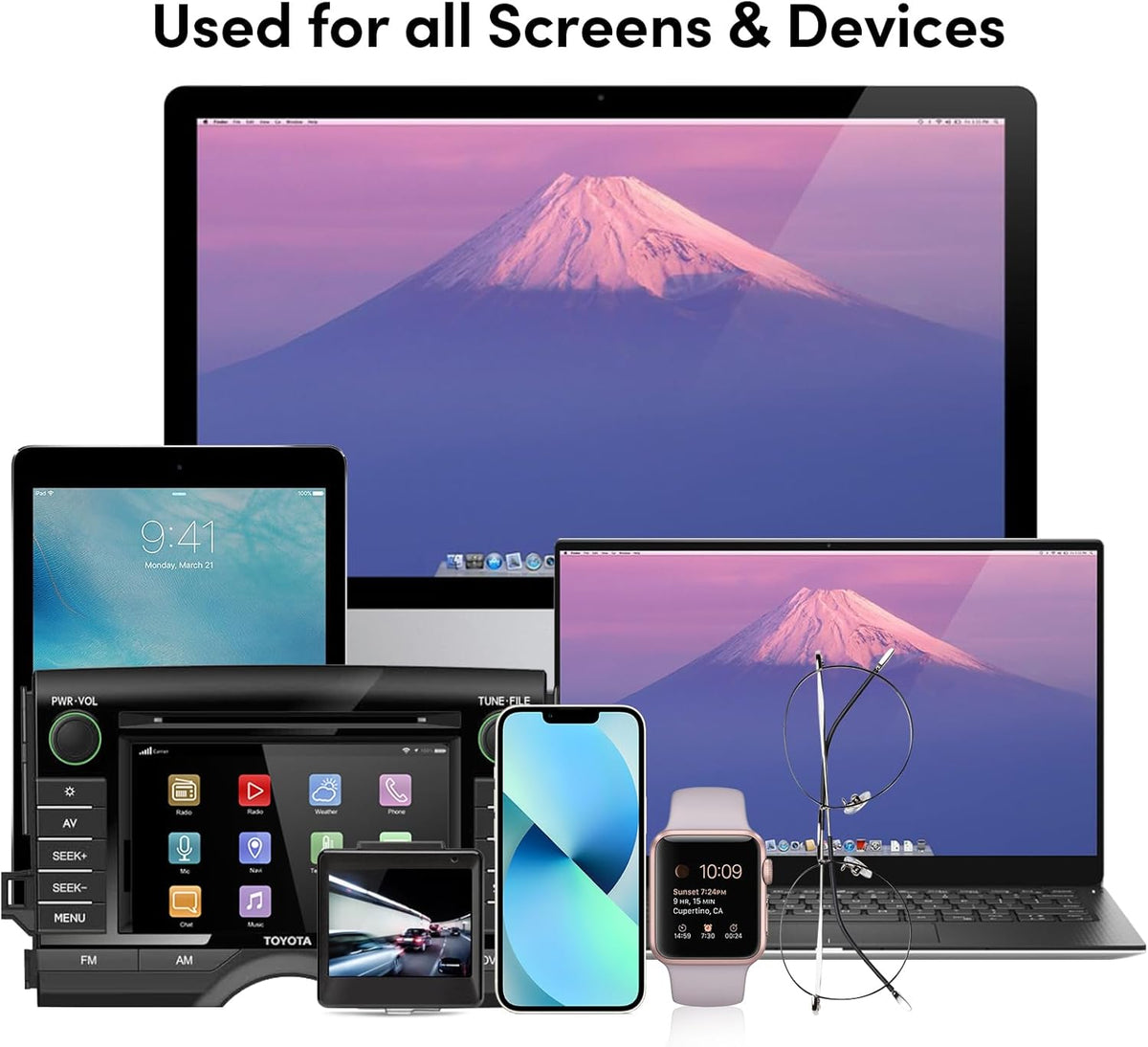 Fingerprint Proof Screen Cleaner,3 in 1Touchscreen Mist Cleaner Spray Wipe Cleaner,Safe for All Phones, Computer, Laptop, Tablet and Car Screen