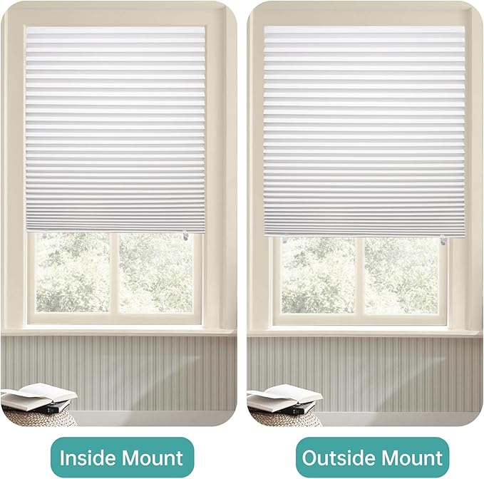 Changshade 6 Pack Temporary Shades, Pleated Paper Blinds