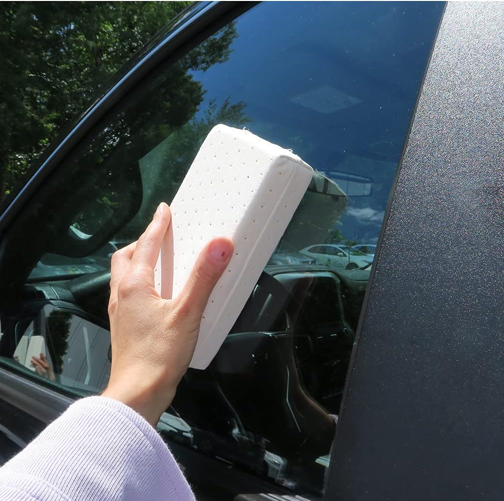 Evelots Car Windshield Cleaner Chamois, 4 Pack, Window Glass Defogger Sponge, Beige
