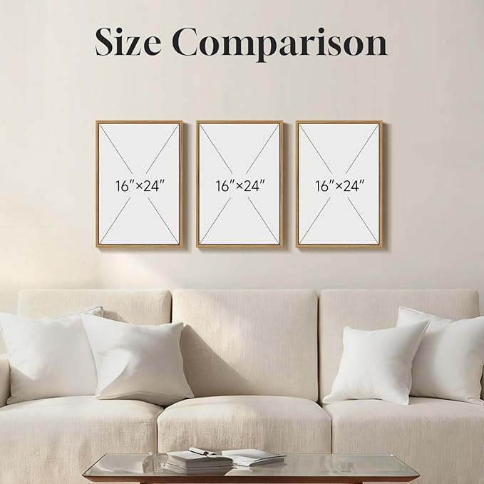 3 Piece Framed Boho Floral Wall Art