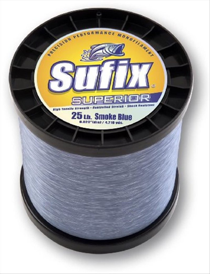 Sufix Superior 25 lb (Smoke Blue, Size- 535 YD Spool)