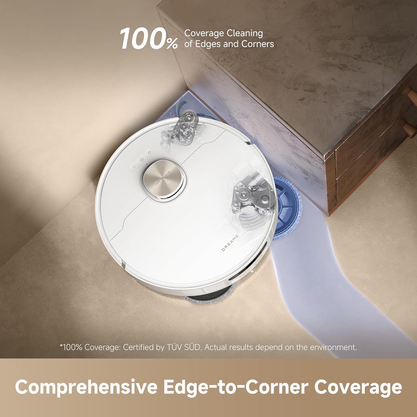 DREAME L50 Ultra Robot Vacuum and Mop White, 19,500Pa Suction, with Auto-Empty and Mop Self-Cleaning, Precise Obstacle Avoidance, HyperStream Detangling DuoBrush
