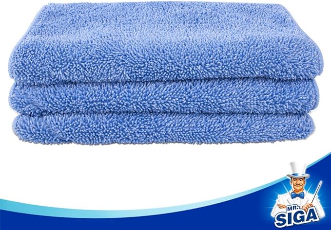 MR.SIGA Professional Microfiber Mop Refills, Pack of 3, Size: 42cm X 23cm