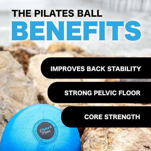 Natural Pilates Ball | Small Exercise Ball | 9 inch Pilates Ball for Core Strength and Back Stability | Physical Therapy Ball | Pilates Core Ball | Squishy Pilates Ball | Barre Ball