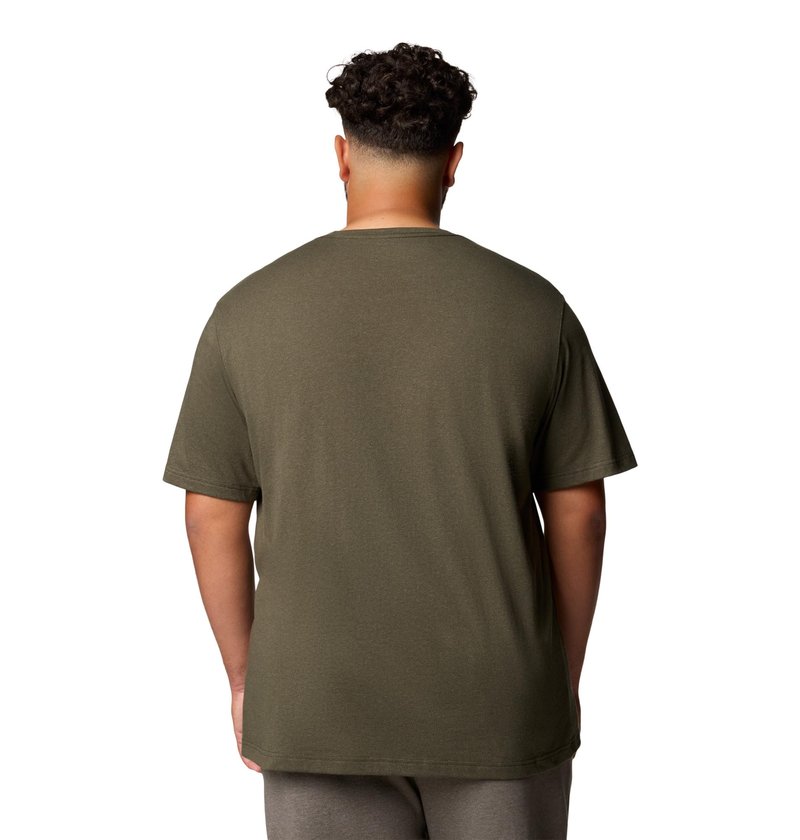 Columbia Mens Thistletown Hills Short Sleeve T-Shirt, Greenscape Heather, 5X Tall