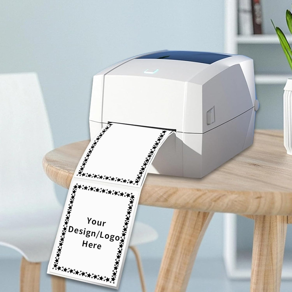 4×6 Inch White Removable Thermal Labels,Waterproof Thermal Label Stickers,200 Sheets per Roll with Perforated Lines