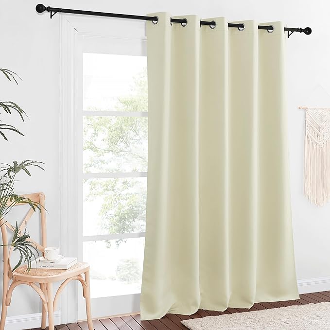 NICETOWN Sliding Door Window Treatment Blackout Patio Door Curtain Panels