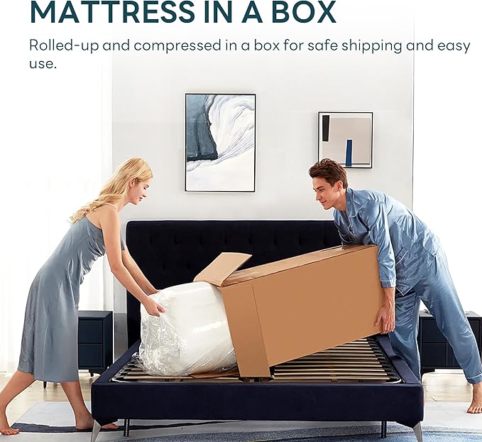 King Mattress 10 Inch, Memory Foam Mattress, Green Tea Cooling Gel Infused for Pressure Relief, Bed in a Box CertiPUR-US Certified & Fiberglass Free