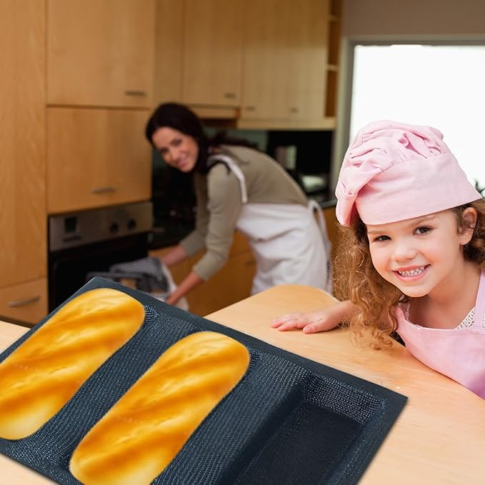 Mesh Silicone Bread Forms Square Shape Bread Molds Non Stick Bakery Tray Silicone Coated Fiber Glass Loaf Crusty Bread Bakeware For Small Toaster Oven