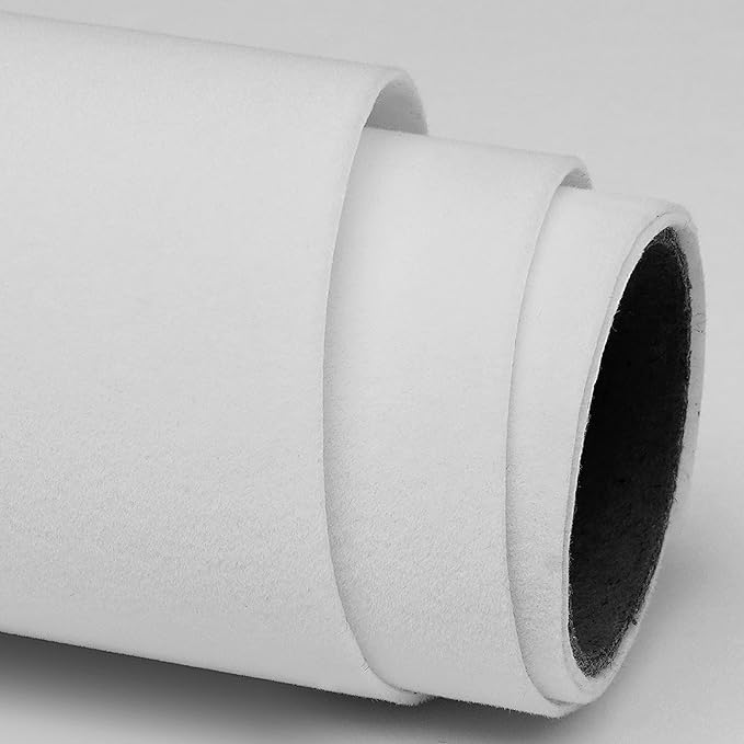 FunStick 15.8"x240" White Contact Paper Self Adhesive Velvet Flocking Liner
