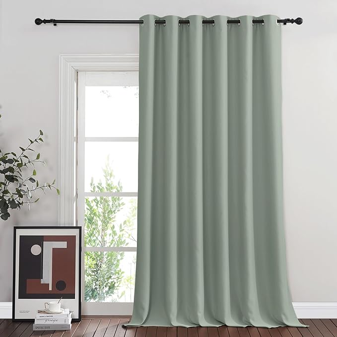 NICETOWN Room Divider Curtain 132 Inches Long, Wide Blackout Sliding Door