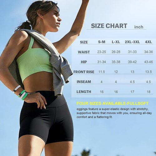 FULLSOFT High Waisted Biker Shorts for Women - Tummy Control for Fitness & Yoga | 5" Length