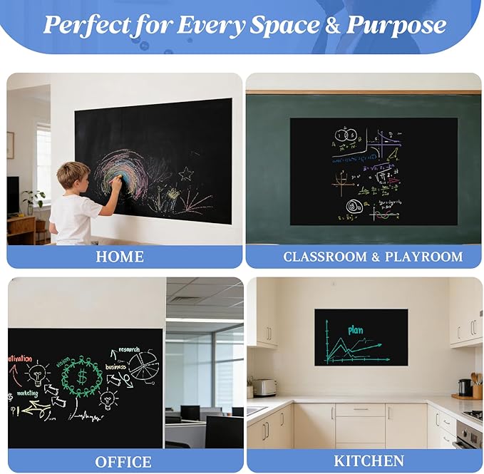 Magnetic Chalkboard Contact Paper Adhesive 15.75" x 23.62", Magnetic Chalkboards