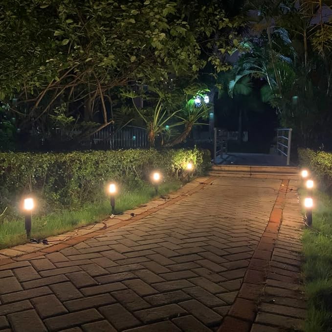 VOLISUN Outdoor LED Landscape Lighting,12-Pack 3W 12V Low Voltage Pathway Lights,Outdoor Waterproof Garden Lights,Aluminum Housing ETL Listed,CRI 90+,3000K Warm White for Driveway Sidewalk