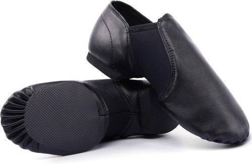 Linodes Unisex Jazz Shoes - PU Leather Slip-On Dance Footwear for Men & Women | Comfortable Fit