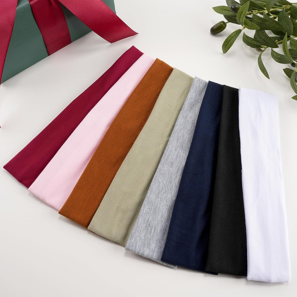 Skiennix 8-Pack Women's Headbands - Soft, Non-Slip Elastic Hair Bands for Yoga & Daily Workouts
