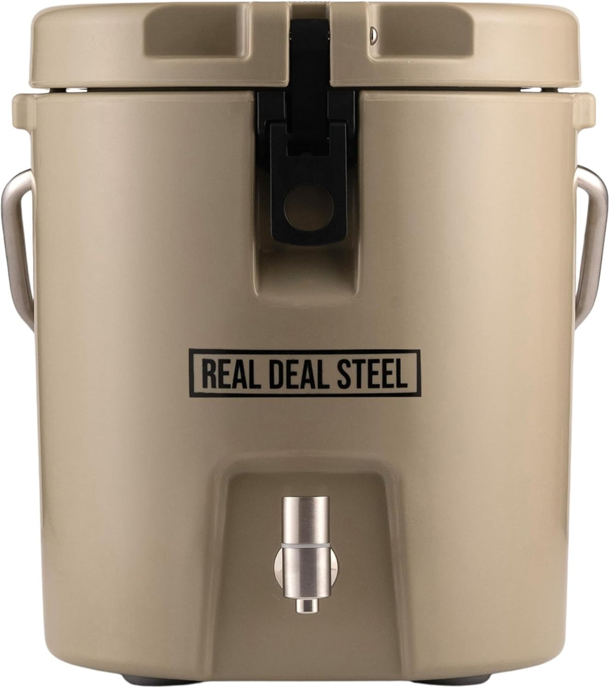 Skiennix Insulated Beverage Dispenser - 2 Gallon Hot Drink Container with Stainless Steel Interior | Perfect for Camping & Parties - Tan