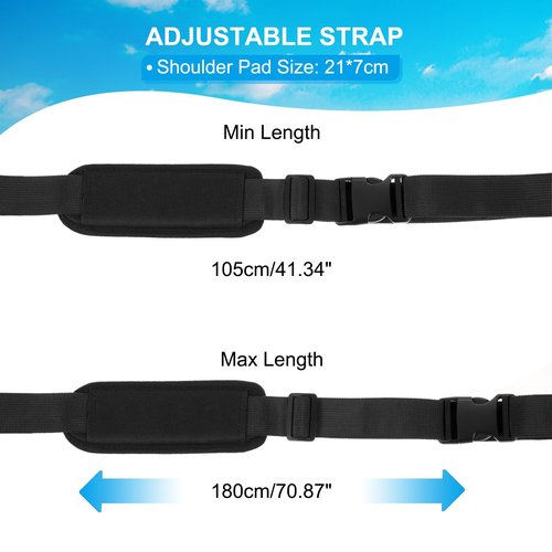 PATIKIL Carrying Beach Chair Straps, Adjustable Beach Chair Straps Shoulder Carrying Straps for Folding Chair Backpack, Black