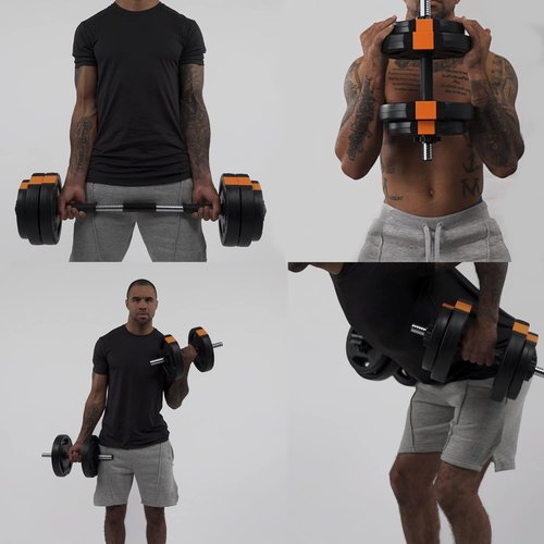 Adjustable 2-in-1 Barbell & Dumbbell Set for Strength Training - Phoenix Fitness