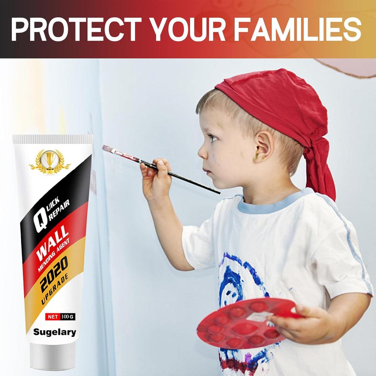 Drywall Patch Repair Kit with Scraper, Wall Spackle Repair Paste, Wall Mending Agent Quick and Easy Solution to Fill The Holes for Home Wall, Plaster Dent Repair and Wood Scratch Repair
