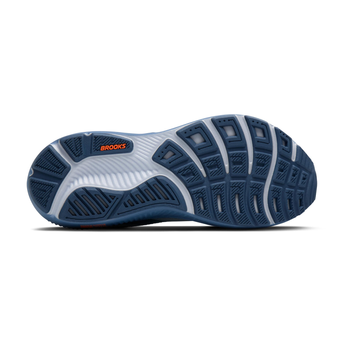 Brooks Men’s Ghost 17 Neutral Running Shoe - Skyway/Moonlight/Orange - 8 Medium