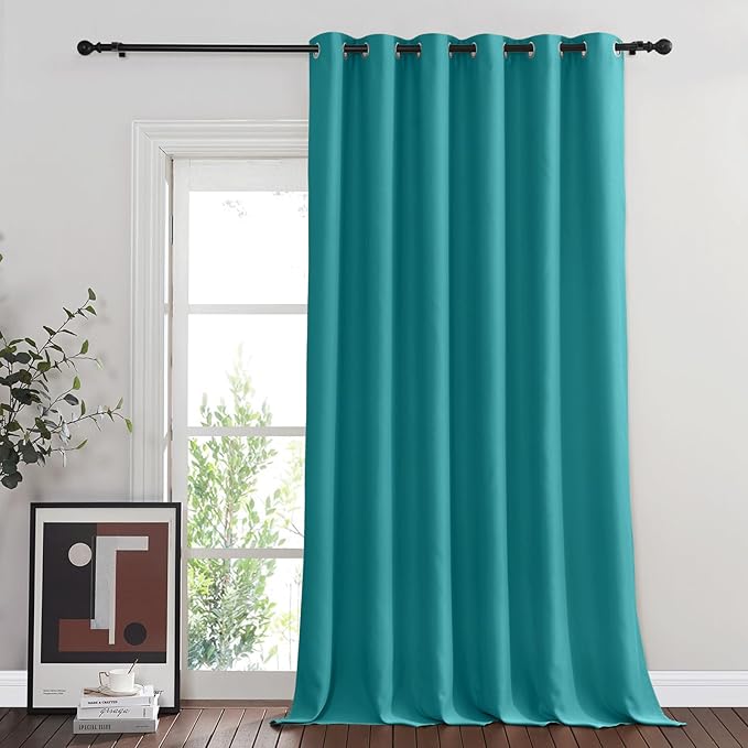 NICETOWN Room Divider Curtain 132 Inches Long, Wide Blackout Sliding Door
