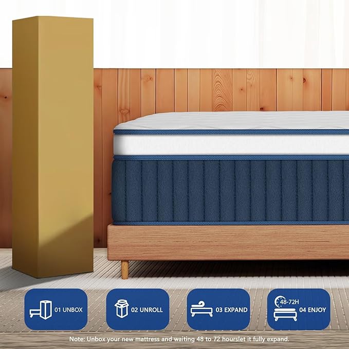 inight Full Size Mattress, 12 Inch Hybrid Full Mattress in a Box, Enhanced Upgrade Individual Zone Pocket Springs, Breathable Comfort, Motion Isolation, Pressure Relief, Durable, Medium Firm, Bliss