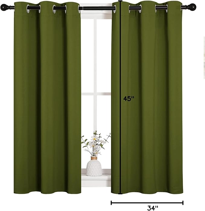 NICETOWN Christmas Bedroom Curtain Panels Blackout Draperies, Holiday Christmas