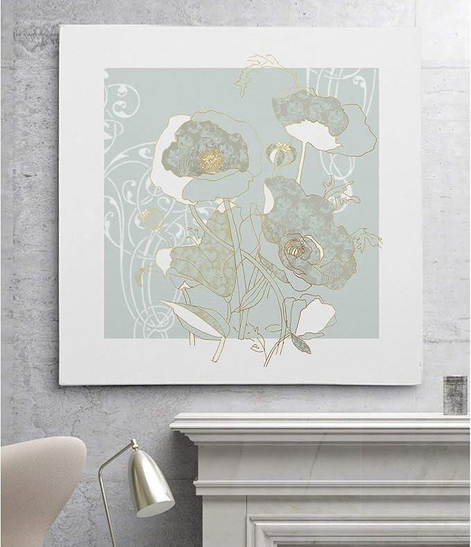 Wexford Home Filigree Floral Gallery Wrapped Canvas Wall Art, 24x24 (HAC17-18247-2424)