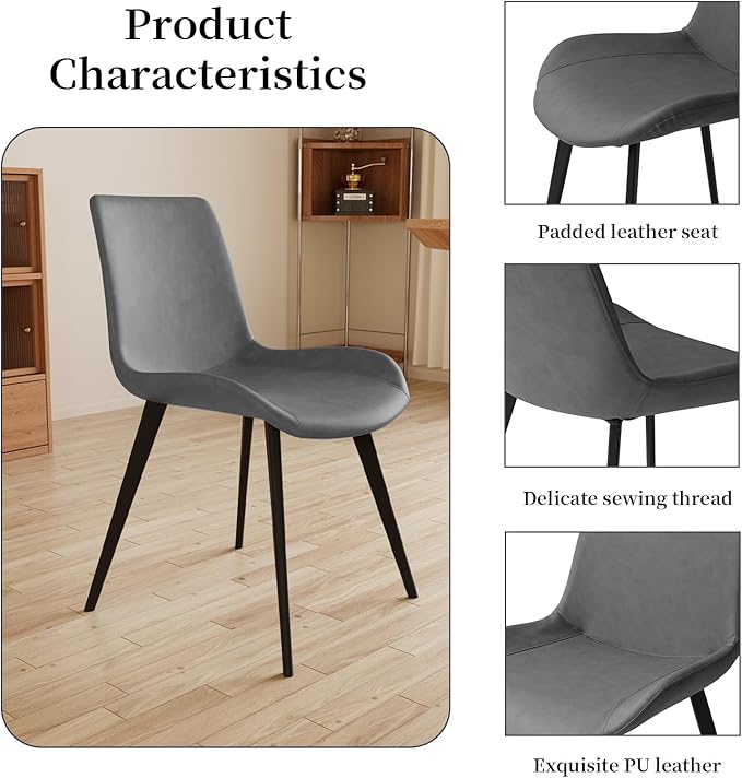 63"- 78.7" Extendable Dining Table Set for 6, Modern Kitchen Table with 6 Dining Chairs for 4-6 Person, Thickened Expandable Wooden Table with Metal Legs for Dining Room, Kitchen