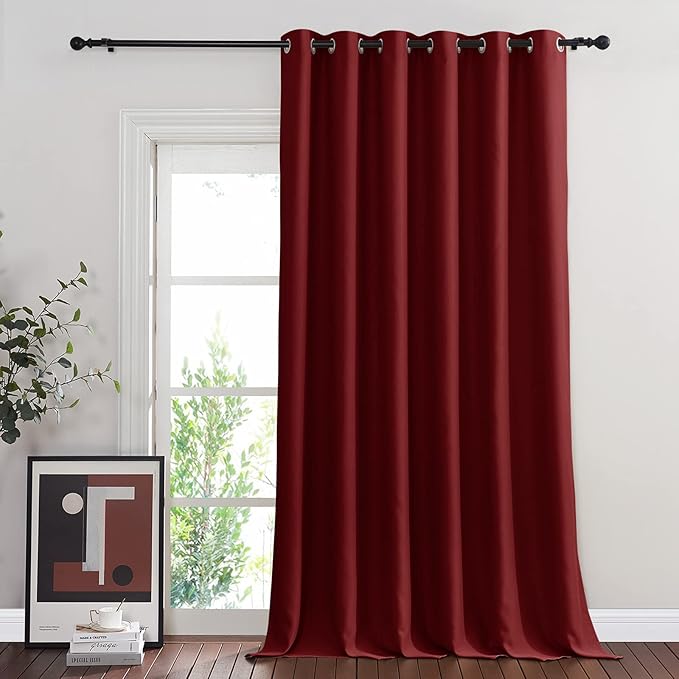 NICETOWN Room Divider Curtain 132 Inches Long, Wide Blackout Sliding Door