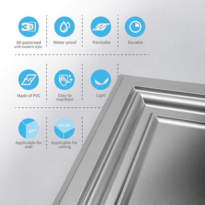 Art3d PVC Ceiling Tiles