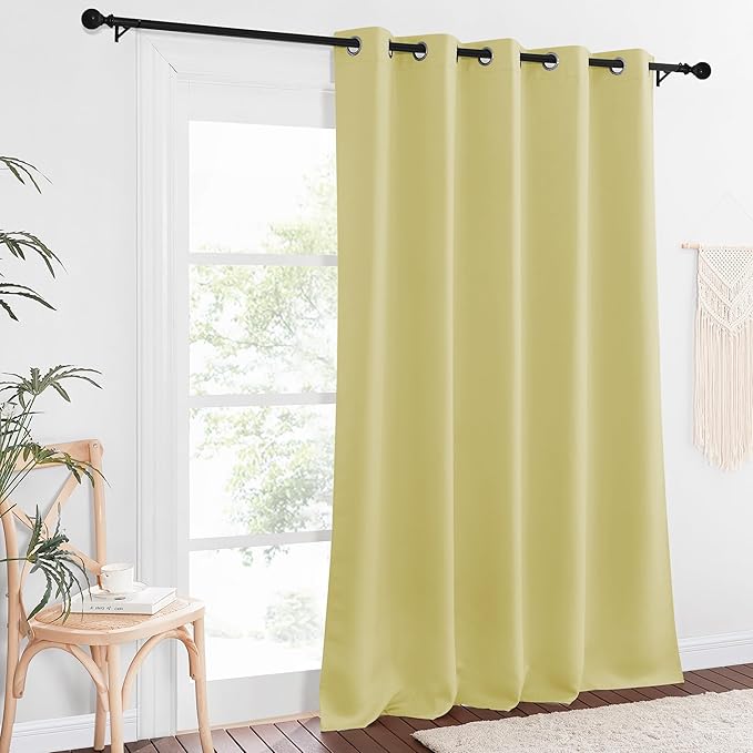 NICETOWN Sliding Door Window Treatment Blackout Patio Door Curtain Panels