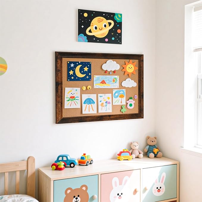 Cork Bulletin Board, Hanging Pin Board