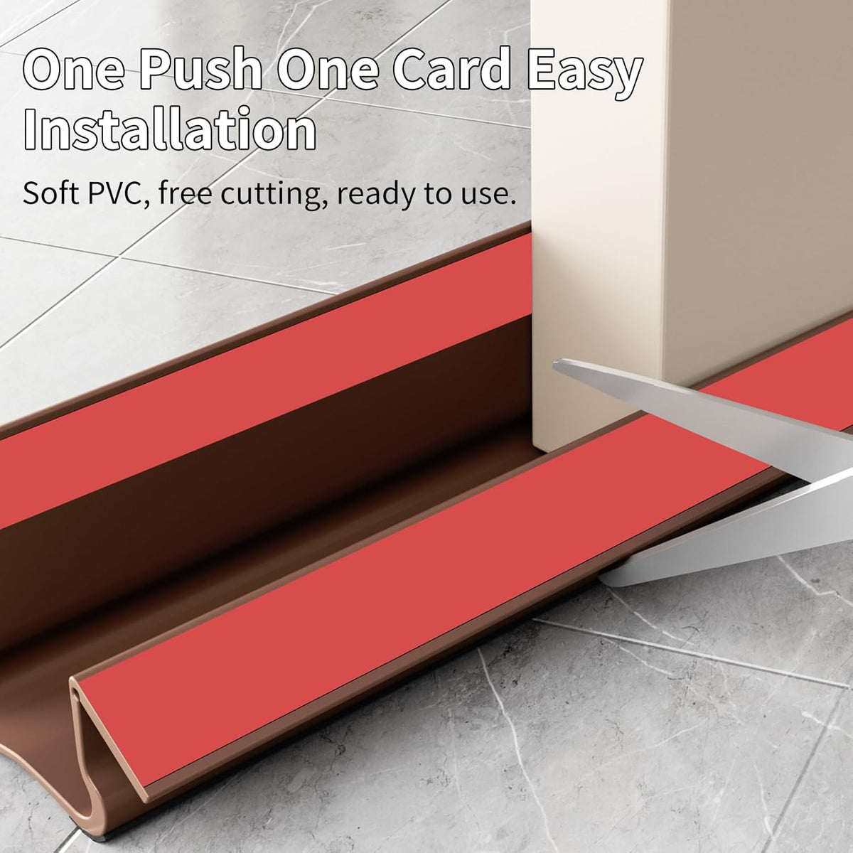 New Upgrade 36.6 inch Under Door Draft Stopper Free Cutting Length, for Bottom of Door,Under Door Noise Stopper(Brown )