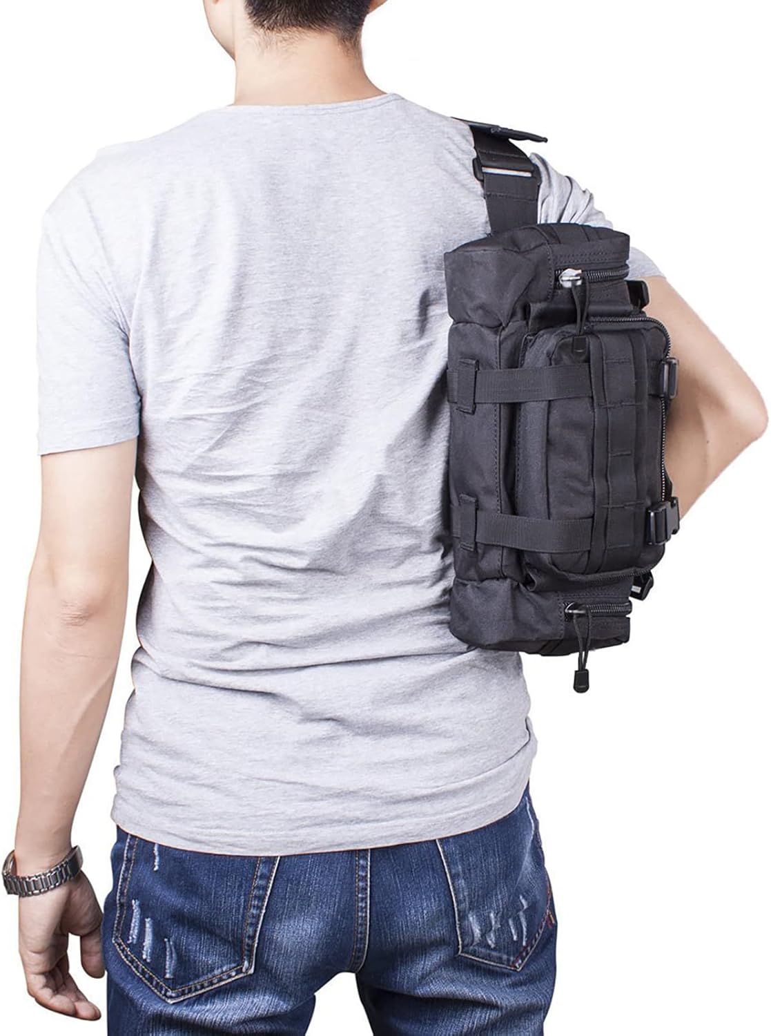 Tactical Waist Pack - G4Free Small Sling Fanny Pack with Hand Carry Handlebar