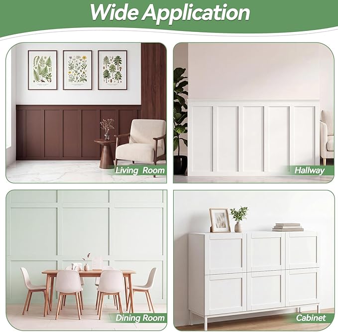 24 Pcs Mdf Board and Batten Wall Panel Kits
