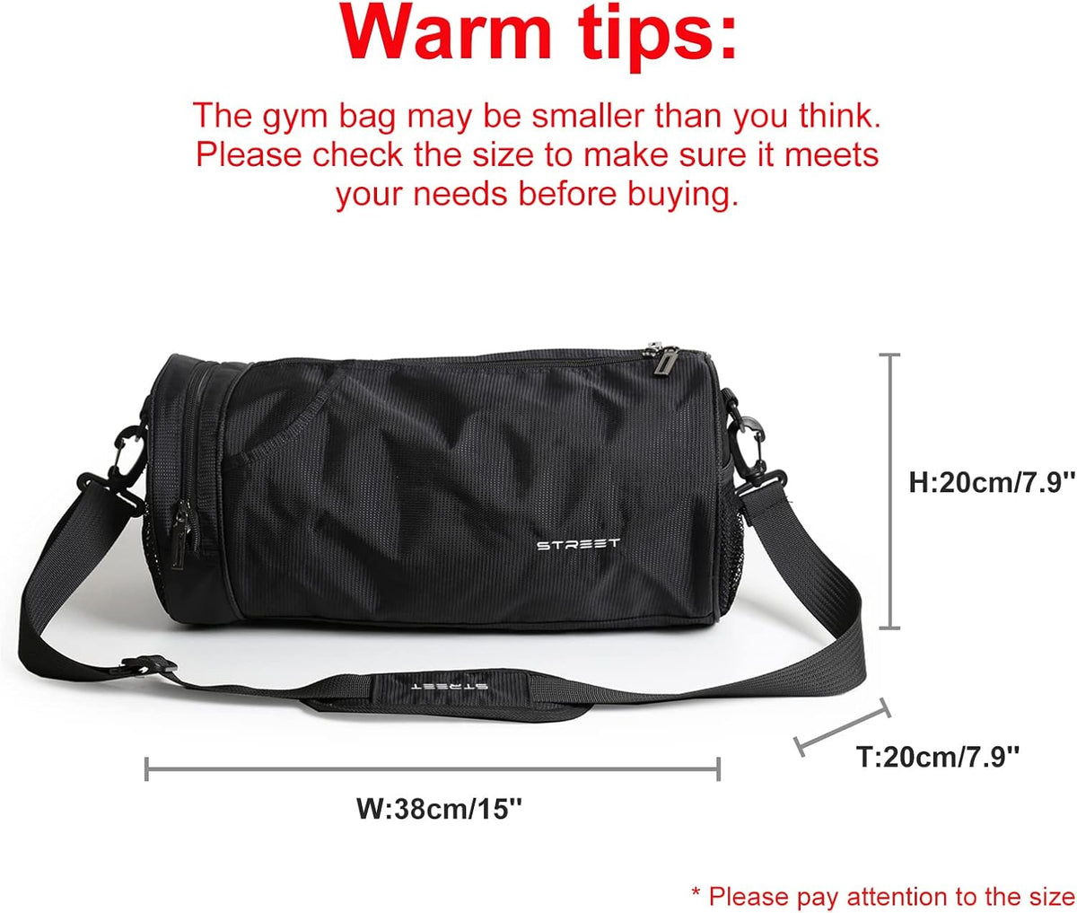Skiennix Lightweight Gym Bag - Versatile Sports Duffel for Men & Women | Black X-Small