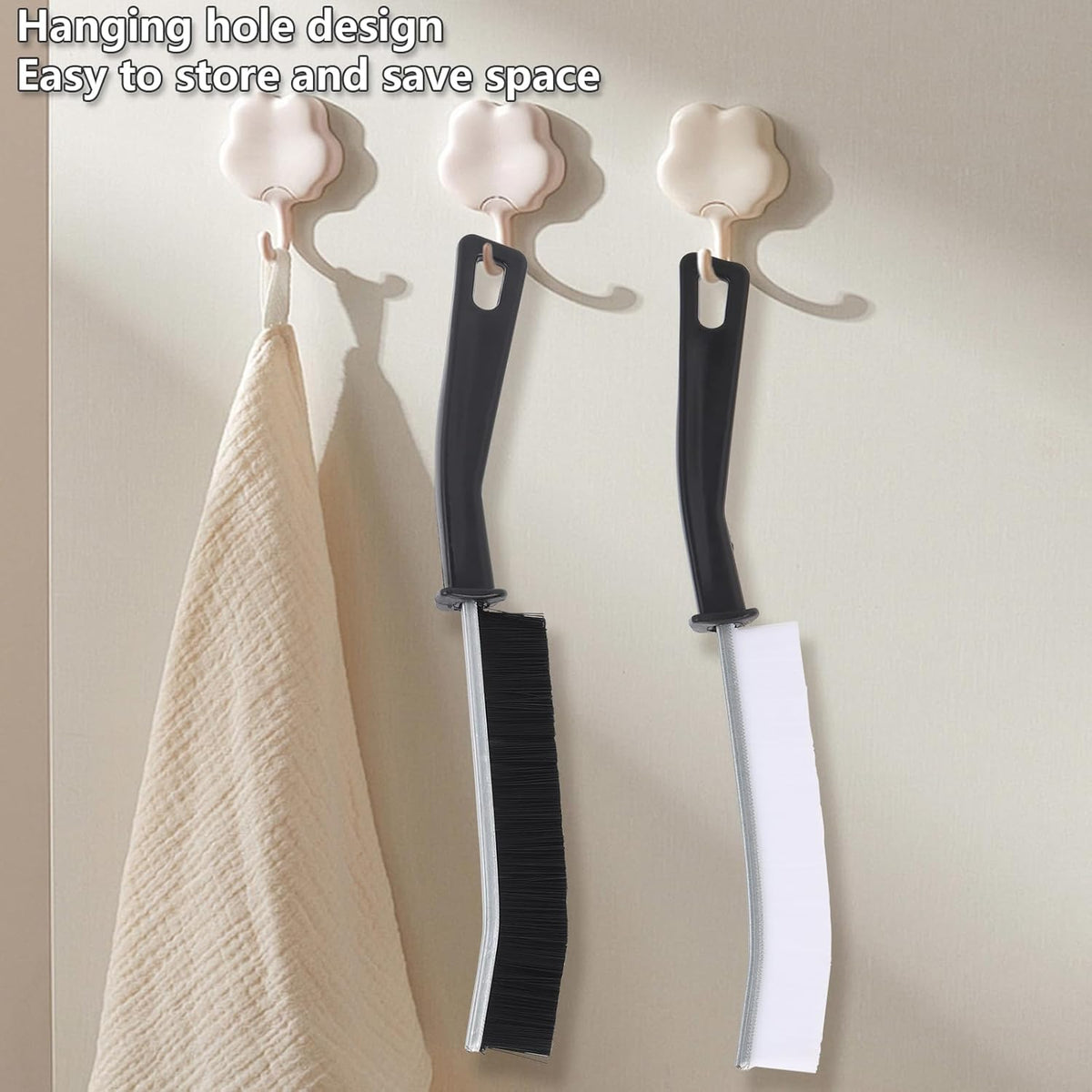 6Pcs Hard Bristle Crevice Cleaning Brush, Grout Cleaner Brush, Multifunctional Gap Cleaning Tool for Household Use, Bathroom, Kitchen, Window,Toilet
