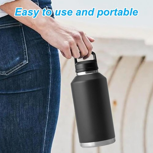 Fits YETI Rambler Bottles 18oz 26oz 36oz 64oz - Replacement Chug Cap & Screw Top Lid Accessories