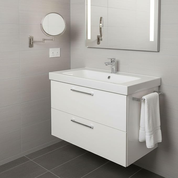 JERDON Wall-Mounted Magnifying Mirror