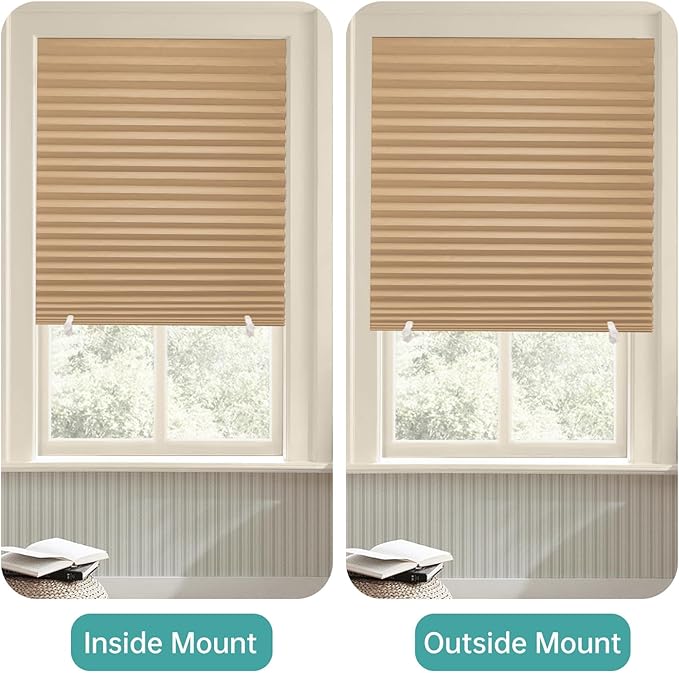 Changshade 12 Pack Temporary Shades, Pleated Paper Blinds