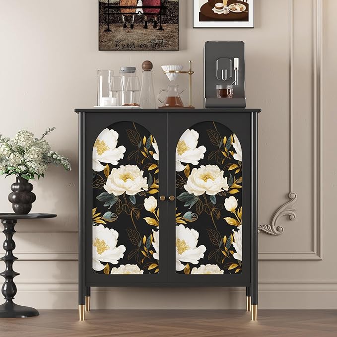 Extra Long Dark Floral Peel and Stick Wallpaper, 17.5In x 393In Vintage Big